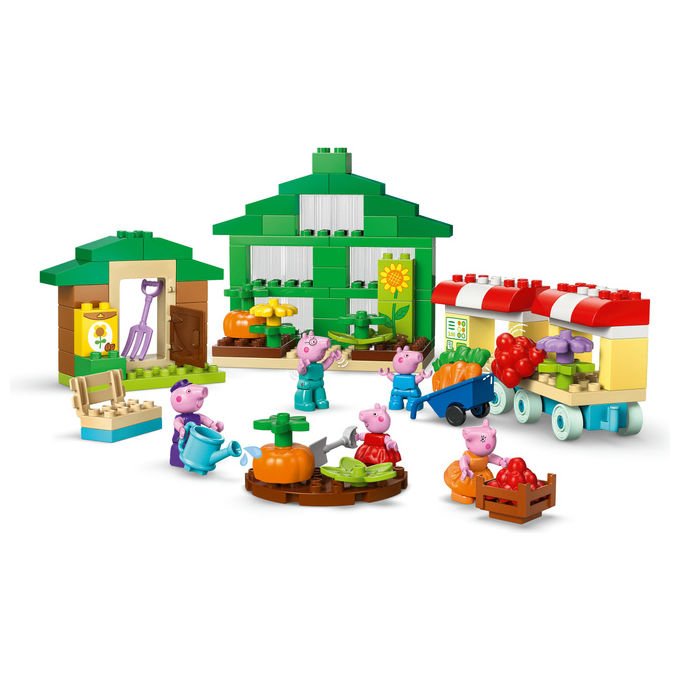 Lego Duplo Peppa Pig, il giardino e la serra di Nonno Pig 10461, set da costruzione, 102 pezzi, 5 personaggi, eta' 2+