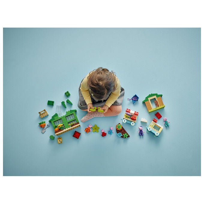 Lego Duplo Peppa Pig, il giardino e la serra di Nonno Pig 10461, set da costruzione, 102 pezzi, 5 personaggi, eta' 2+