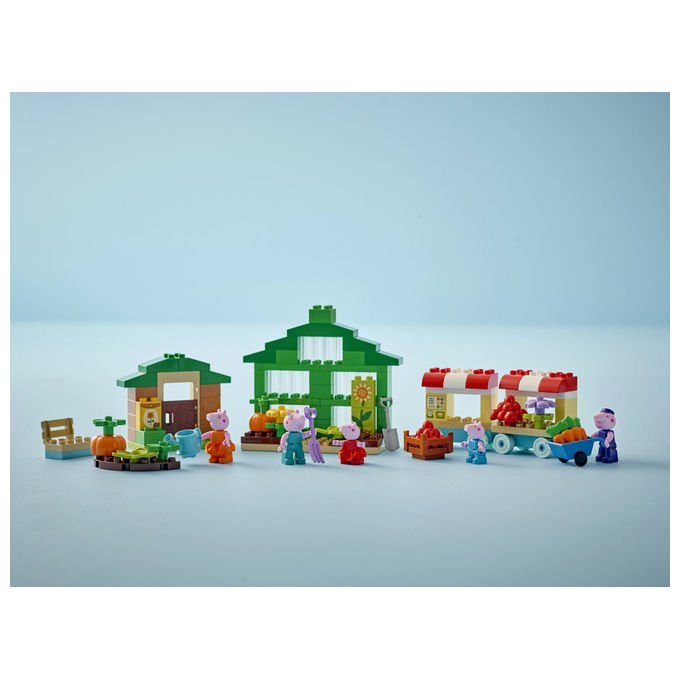 Lego Duplo Peppa Pig, il giardino e la serra di Nonno Pig 10461, set da costruzione, 102 pezzi, 5 personaggi, eta' 2+