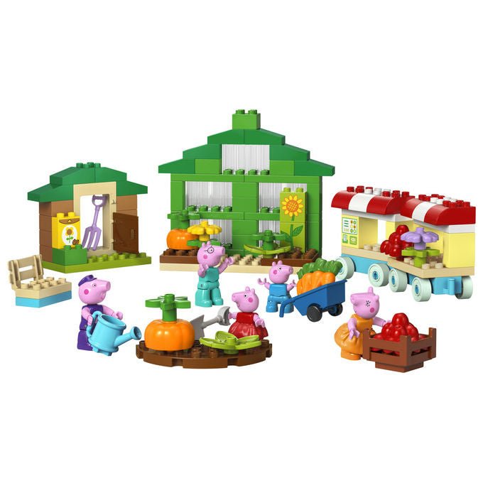 Lego Duplo Peppa Pig, il giardino e la serra di Nonno Pig 10461, set da costruzione, 102 pezzi, 5 personaggi, eta' 2+