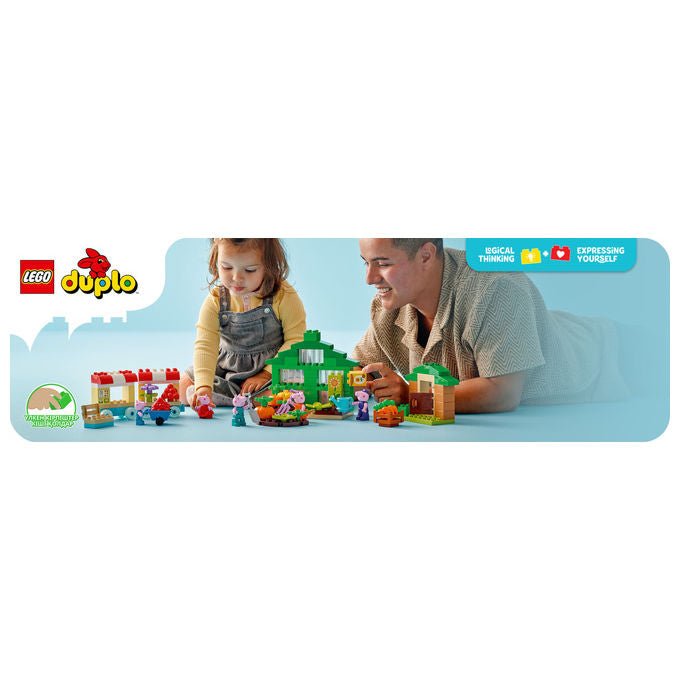 Lego Duplo Peppa Pig, il giardino e la serra di Nonno Pig 10461, set da costruzione, 102 pezzi, 5 personaggi, eta' 2+