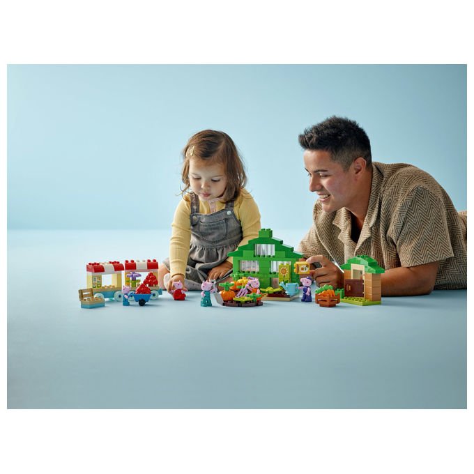 Lego Duplo Peppa Pig, il giardino e la serra di Nonno Pig 10461, set da costruzione, 102 pezzi, 5 personaggi, eta' 2+