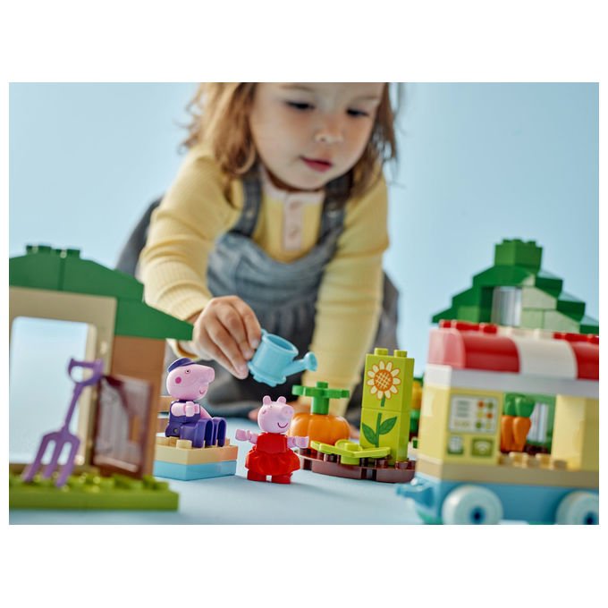 Lego Duplo Peppa Pig, il giardino e la serra di Nonno Pig 10461, set da costruzione, 102 pezzi, 5 personaggi, eta' 2+
