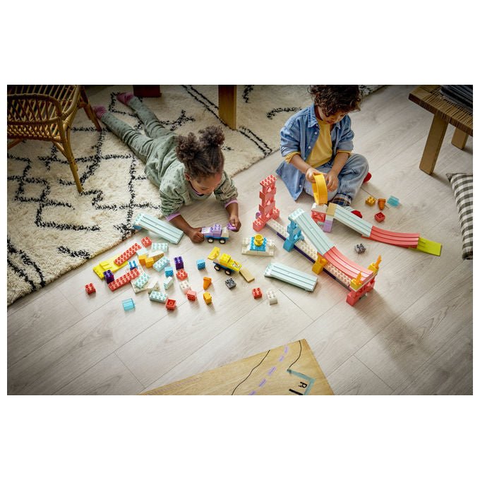 Lego 10478 DUPLO Town Set da costruzione Rampe Creative 3 in 1 con Veicoli 111 pezzi 2 Auto da Corsa 3+ anni
