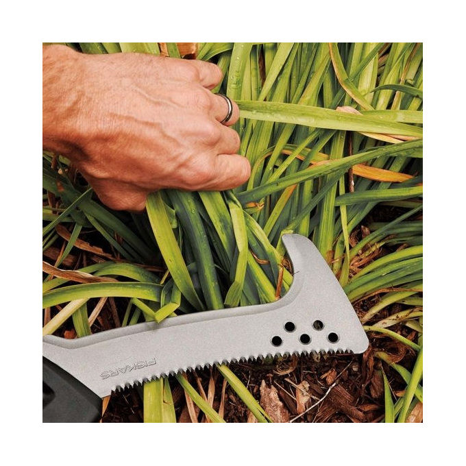 Fiskars 1051233 Roncola Seghettata Lama 23 cm con Fodero Lunghezza Totale 45 cm Peso 591 g Materiale Acciaio Temprato Plastica colore Nero Arancione