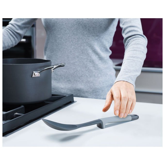 Joseph Joseph 10525 Elevate Set di utensili da cucina 6 pezzi con supporto rotante resistente al calore fino a 200 °C colore Blu Grigio