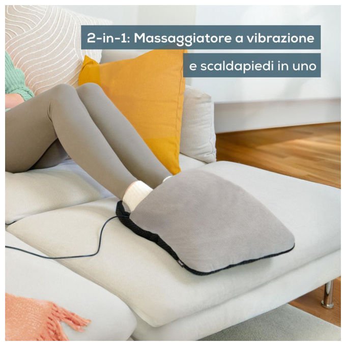 Beurer 10556 FM 28 Massaggiatore Plantare con Funzione Calore e Vibrazione Spegnimento Automatico Dopo 20 Minuti colore Grigio talpa