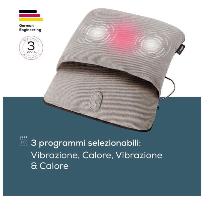 Beurer 10556 FM 28 Massaggiatore Plantare con Funzione Calore e Vibrazione Spegnimento Automatico Dopo 20 Minuti colore Grigio talpa