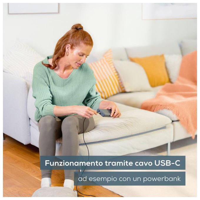 Beurer 10556 FM 28 Massaggiatore Plantare con Funzione Calore e Vibrazione Spegnimento Automatico Dopo 20 Minuti colore Grigio talpa