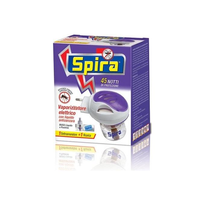 Spira Elettroemanatore Doppio Utilizzo Liquido e Piastrine Antizanzare 220-240V fino a 45 Notti di Protezione