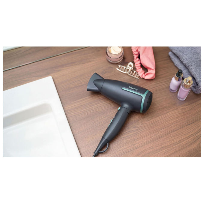 Beurer 10716 HC 25 Asciugacapelli 2 velocita' 2 temperature Getto freddo Funzione ionica Lunghezza cavo 1 8 m colore Nero