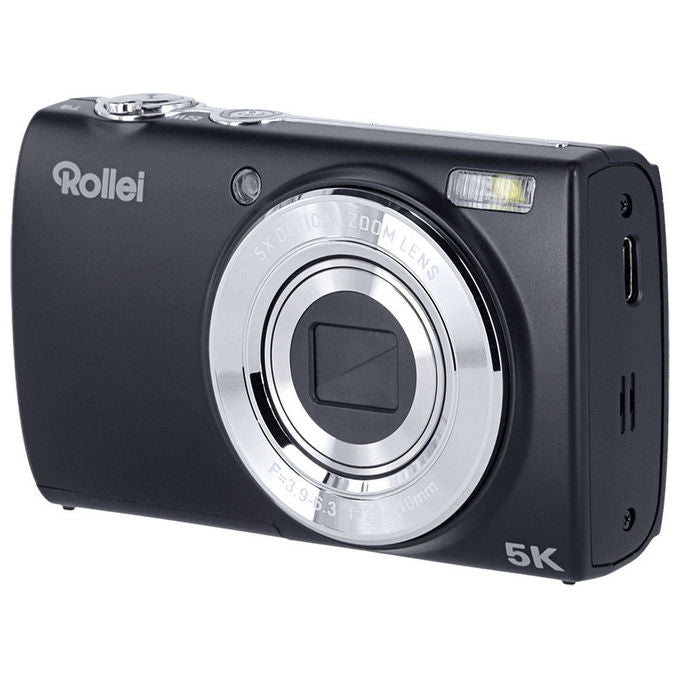 Rollei 10874 Powerflex Compact Fotocamera compatta 64 MP Zoom ottico 5x Risoluzione video 5K Ultra HD colore Nero