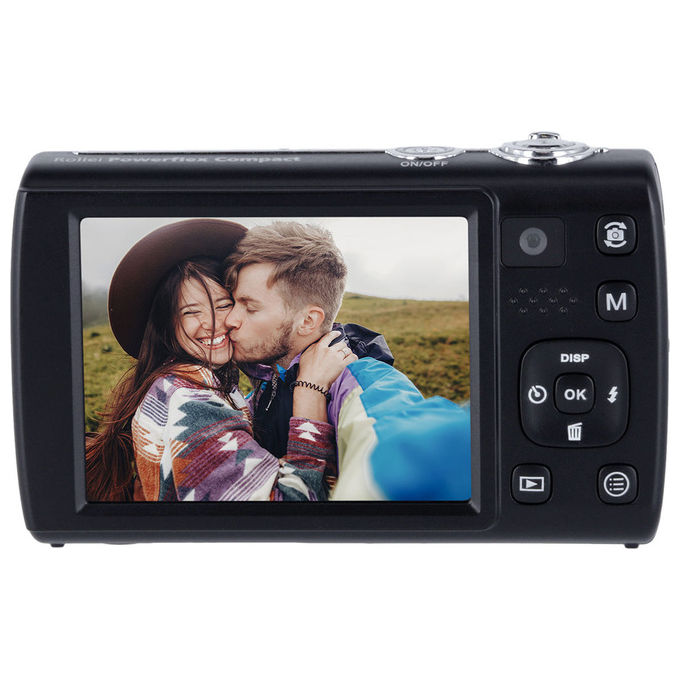 Rollei 10874 Powerflex Compact Fotocamera compatta 64 MP Zoom ottico 5x Risoluzione video 5K Ultra HD colore Nero