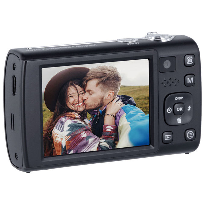 Rollei 10874 Powerflex Compact Fotocamera compatta 64 MP Zoom ottico 5x Risoluzione video 5K Ultra HD colore Nero