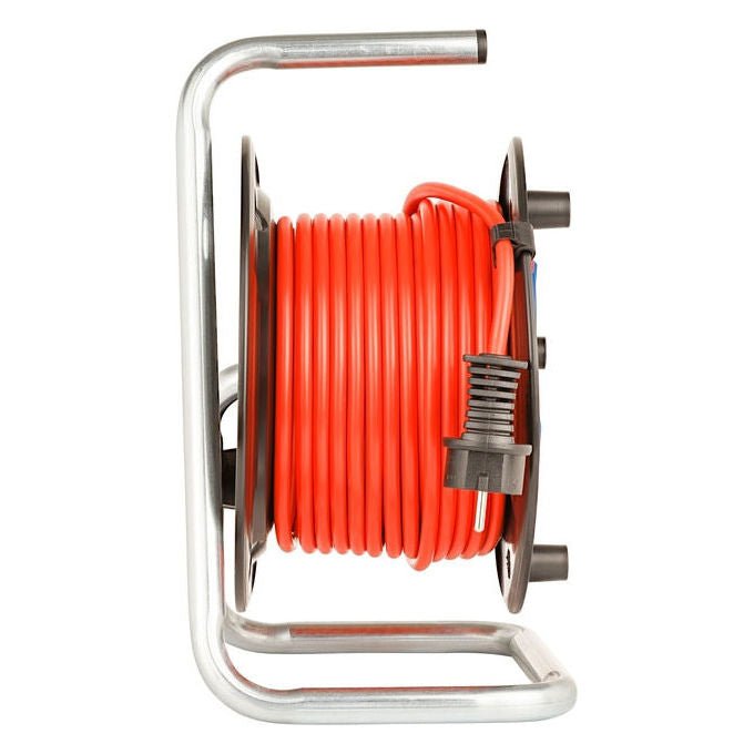 Brennenstuhl 1098530001 Garant Cavo Avvolgibile 20m H05VV-F3G1.5 IP44 con Maniglia Potenza 3300W stato non avvolto colore Nero