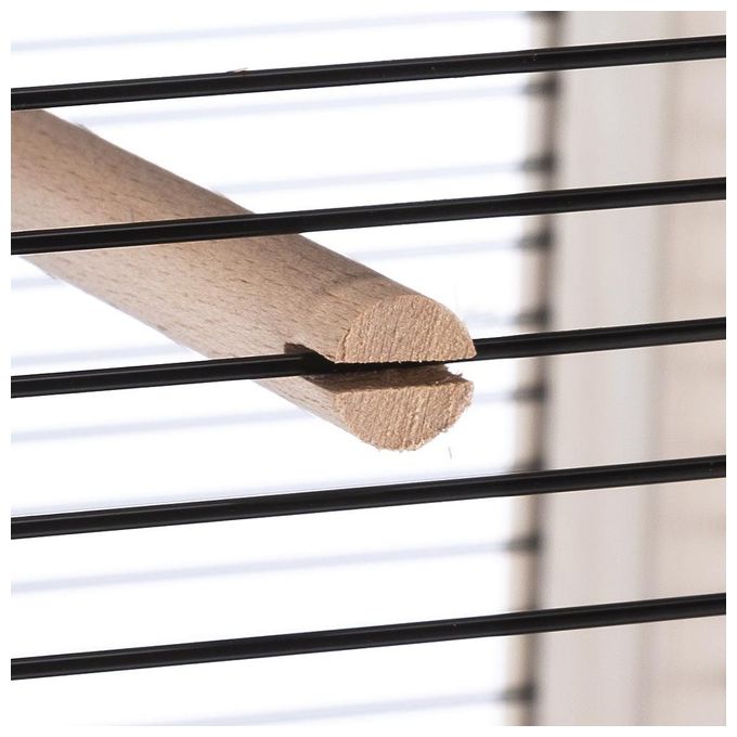Ferplast Voliera per Uccelli in legno FSC  WILMA LARGE, Gabbia per Canarini Cocorite, Accessori inclusi