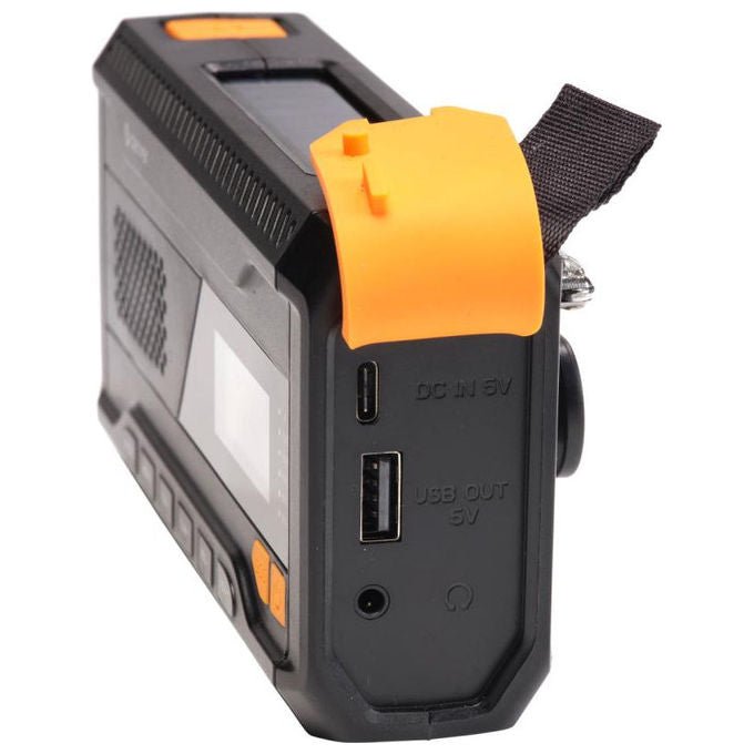 Denver 111111400000 SCD-2033 Radio Portatile DAB+ FM Bluetooth Alimentazione Solare e Manovella Batteria Integrata 2000 mAh colore Nero