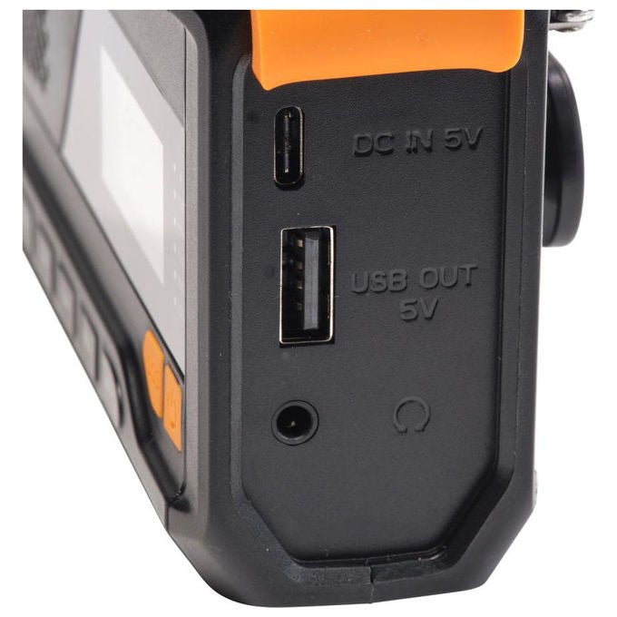 Denver 111111400000 SCD-2033 Radio Portatile DAB+ FM Bluetooth Alimentazione Solare e Manovella Batteria Integrata 2000 mAh colore Nero