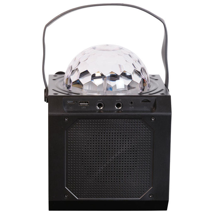 Denver BTM-618 Altoparlante da festa 10 W Bluetooth 5.0 MicroSD LED USB Tipo A e C Microfono Integrato colore Nero