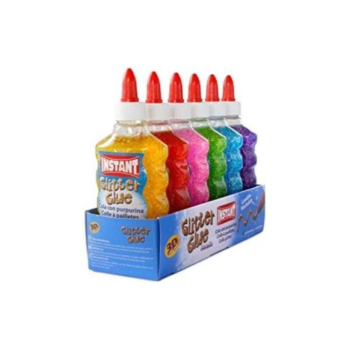 Maped Confezioni 6 Colla Glitter Metallic 180ml