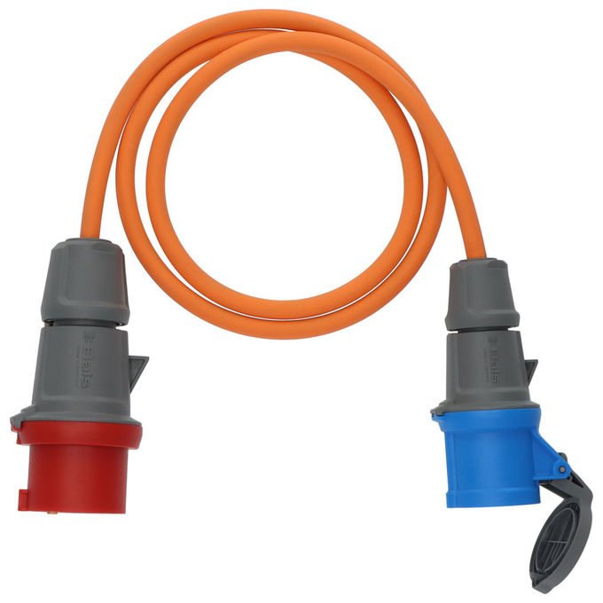 Brennenstuhl 1132970025 Cavo adattatore CEE 16A 2P+PE 230V 400V H07RN-F 3G2,5 IP44 resistente all'olio 1,5 m colore Arancione
