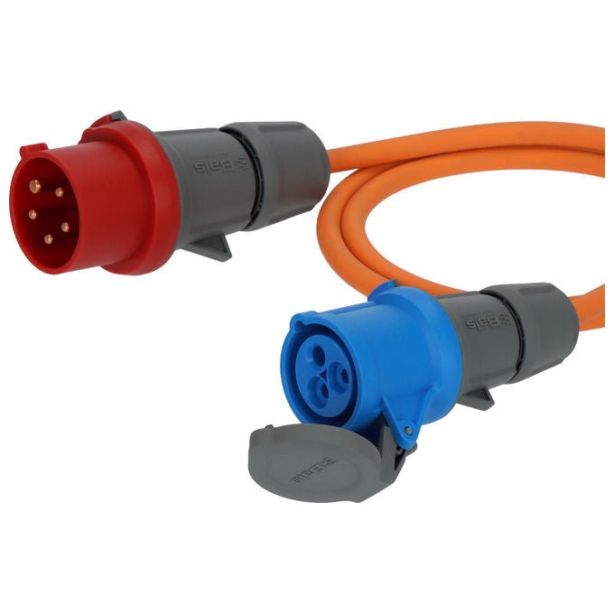 Brennenstuhl 1132970025 Cavo adattatore CEE 16A 2P+PE 230V 400V H07RN-F 3G2,5 IP44 resistente all'olio 1,5 m colore Arancione