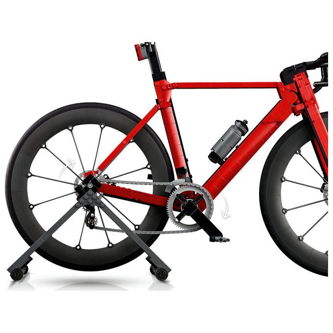 Lego 11380 Icons Bici da Corsa Set di costruzione per adulti con pneumatici in gomma e supporto colore Argento