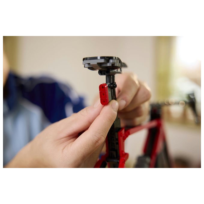 Lego 11380 Icons Bici da Corsa Set di costruzione per adulti con pneumatici in gomma e supporto colore Argento