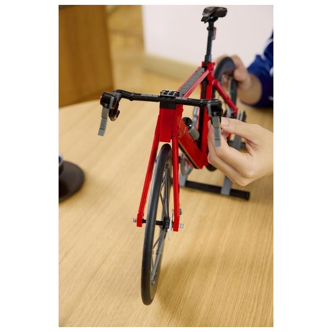 Lego 11380 Icons Bici da Corsa Set di costruzione per adulti con pneumatici in gomma e supporto colore Argento