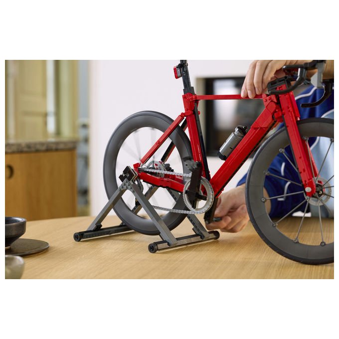 Lego 11380 Icons Bici da Corsa Set di costruzione per adulti con pneumatici in gomma e supporto colore Argento