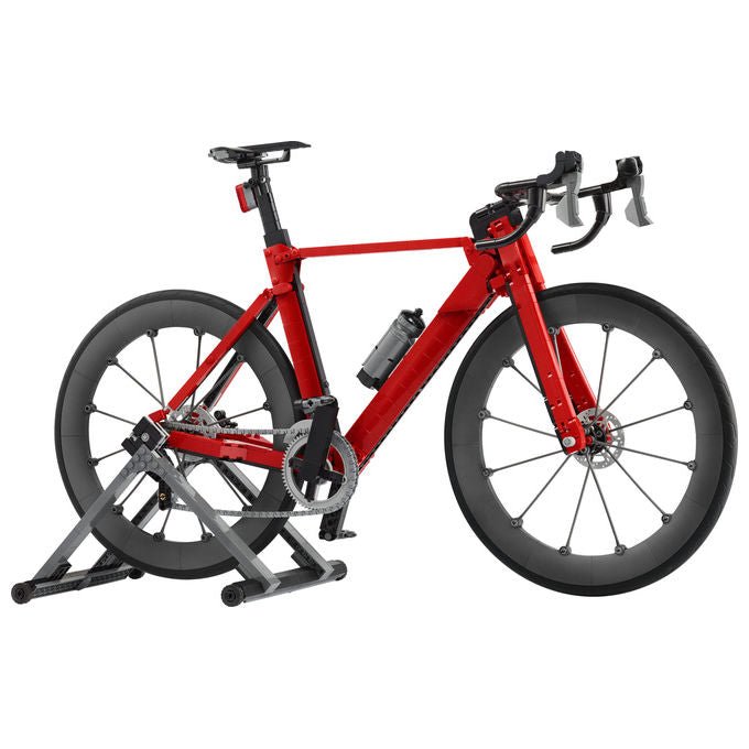 Lego 11380 Icons Bici da Corsa Set di costruzione per adulti con pneumatici in gomma e supporto colore Argento