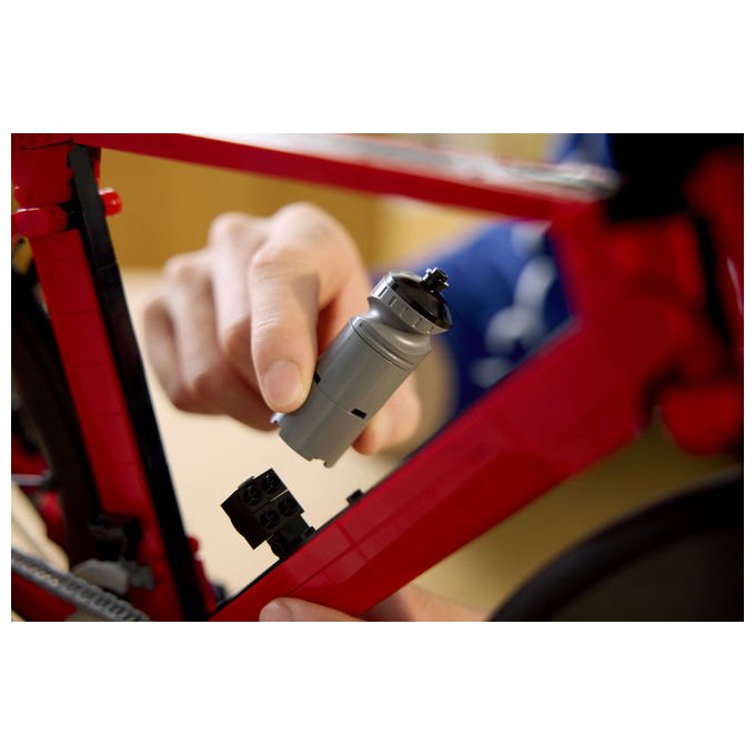 Lego 11380 Icons Bici da Corsa Set di costruzione per adulti con pneumatici in gomma e supporto colore Argento