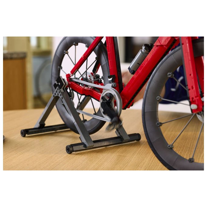 Lego 11380 Icons Bici da Corsa Set di costruzione per adulti con pneumatici in gomma e supporto colore Argento
