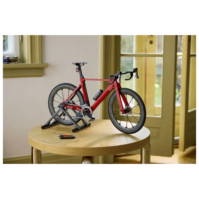 Lego 11380 Icons Bici da Corsa Set di costruzione per adulti con pneumatici in gomma e supporto colore Argento