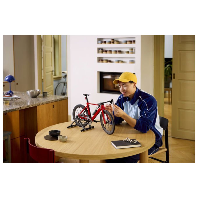 Lego 11380 Icons Bici da Corsa Set di costruzione per adulti con pneumatici in gomma e supporto colore Argento