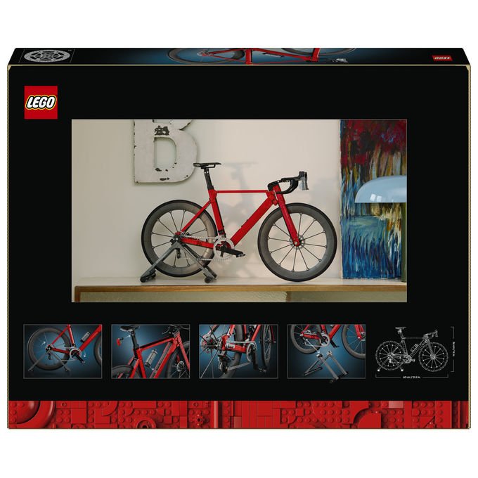 Lego 11380 Icons Bici da Corsa Set di costruzione per adulti con pneumatici in gomma e supporto colore Argento