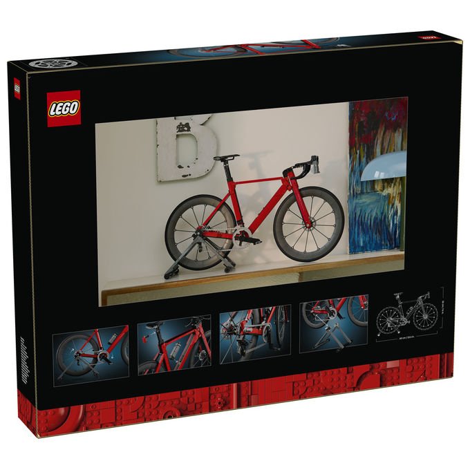 Lego 11380 Icons Bici da Corsa Set di costruzione per adulti con pneumatici in gomma e supporto colore Argento