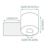 Rotolificio Pugliese NBA7980TK Rotoli Registratore di Cassa Exclusive Bpa Free 80mmx80mt 48gr 12mm Confezione 10 Pezzi