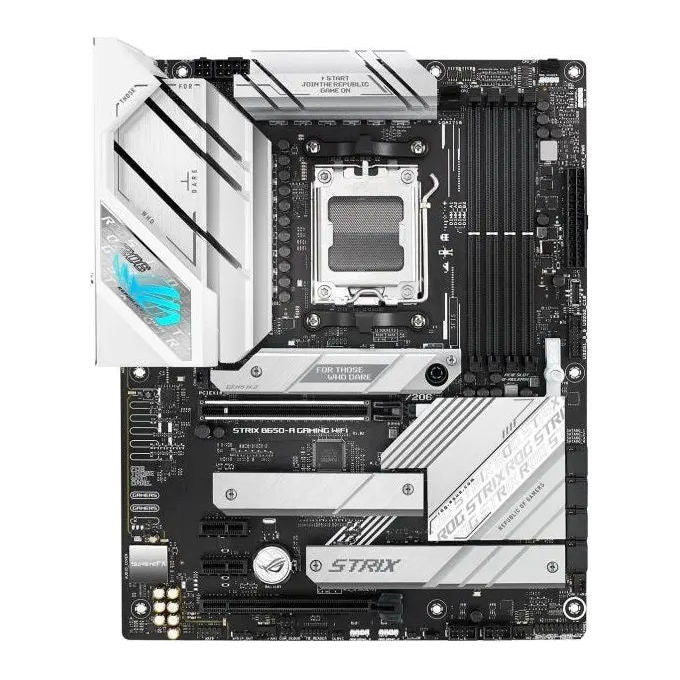 ASUS ROG STRIX B650-A GAMING WIFI Scheda Madre Gaming ATX, AMD B650, AM5, DDR5, 4xPCI 4.0, WiFi 6E (802.11ax), Intel 2.5Gb Ethernet, ROG SupremeFX 7.1, 3xM.2, 4xSATA 6GB-s, Aura Sync RGB, Nero