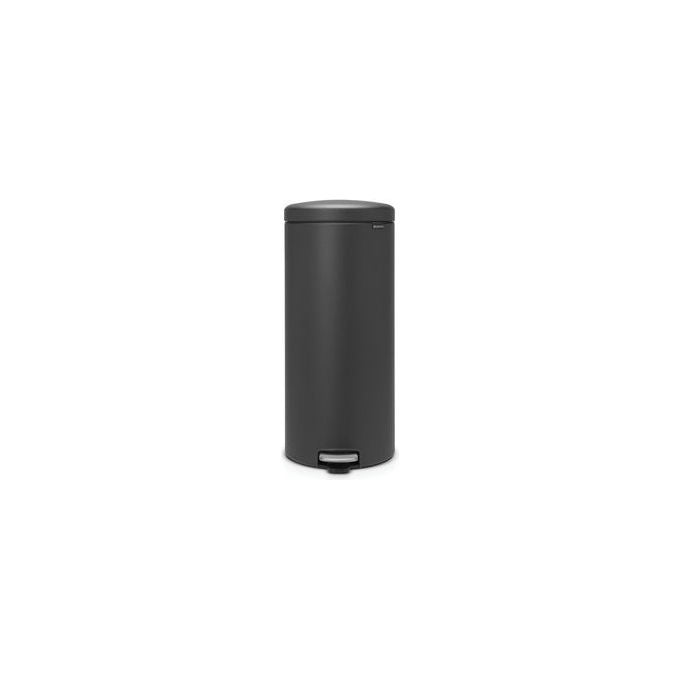 Brabantia 114663 NewIcon Cesto per Rifiuti con Pedale 30 L Chiusura Silenziosa Base Antiscivolo colore Grigio