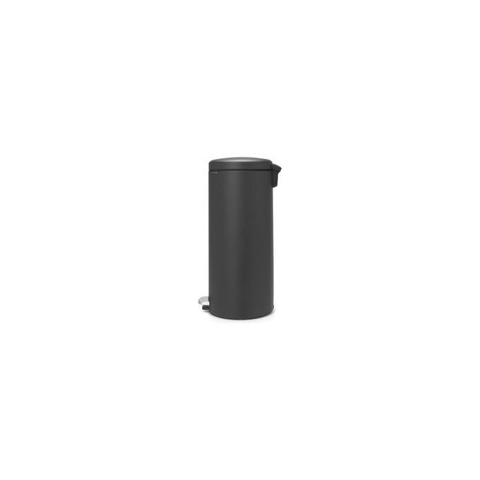 Brabantia 114663 NewIcon Cesto per Rifiuti con Pedale 30 L Chiusura Silenziosa Base Antiscivolo colore Grigio