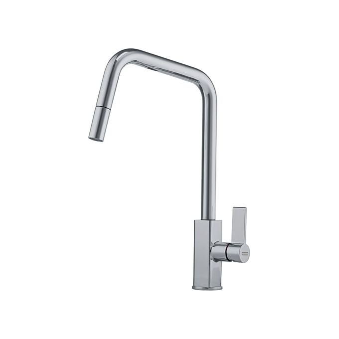 Franke Maris Miscelatore monocomando con canna girevole 360° Acciaio Optical 115.0523.200