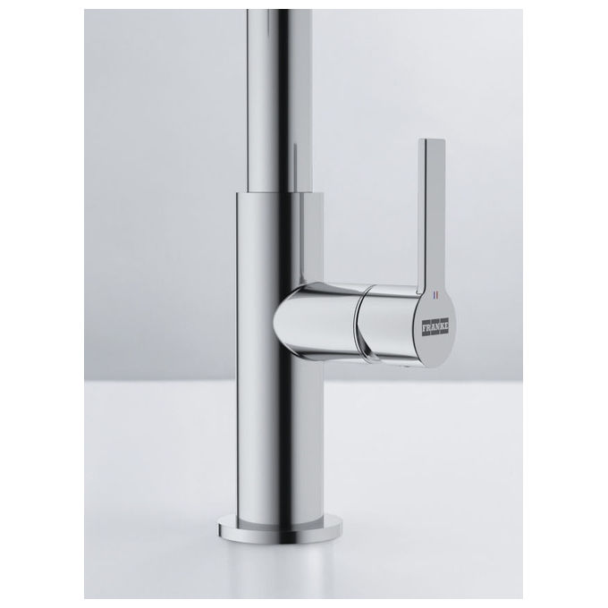 Franke 115.0728.395 Maris Slim Miscelatore con Beccuccio Tirare verso il basso Altezza 49.1 cm Girevole 360° colore Cromo