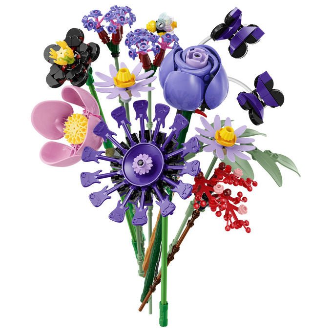Lego 11507 Botanicals Bouquet di fiori di Olivia Rodrigo 400 pezzi dimensioni 25 cm colore Palette di colori viola con accenti rossi e rosa