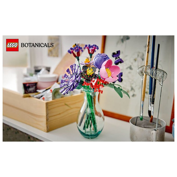 Lego 11507 Botanicals Bouquet di fiori di Olivia Rodrigo 400 pezzi dimensioni 25 cm colore Palette di colori viola con accenti rossi e rosa
