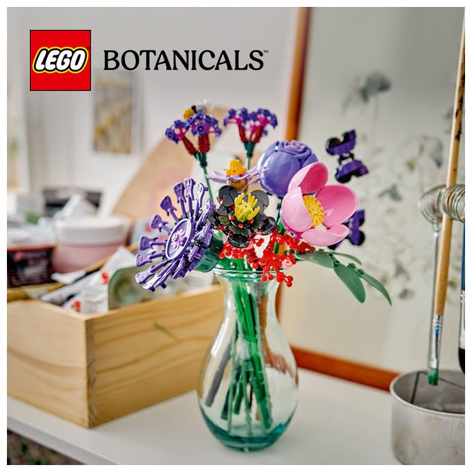 Lego 11507 Botanicals Bouquet di fiori di Olivia Rodrigo 400 pezzi dimensioni 25 cm colore Palette di colori viola con accenti rossi e rosa