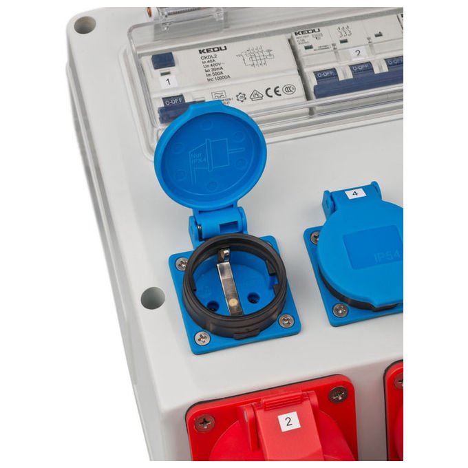 Brennenstuhl 1154890020 Unita' di Distribuzione dell'Energia 7 Prese AC 400 V 32 A 23000 W Colore Nero Blu Grigio Rosso