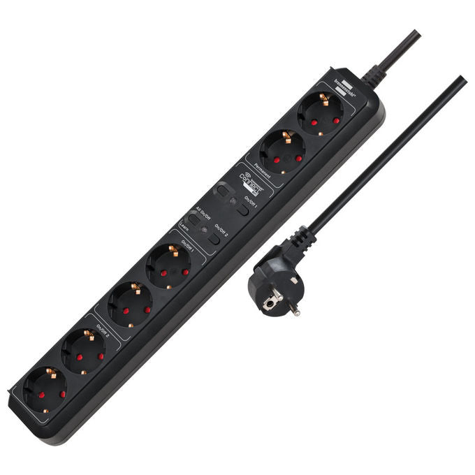Brennenstuhl 1159760946 Connect Eco-Line Presa Multipla WiFi 6 prese 4 switchabili 2 permanenti lunghezza cavo 1,5 m colore Nero