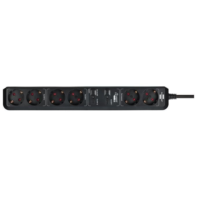 Brennenstuhl 1159760946 Connect Eco-Line Presa Multipla WiFi 6 prese 4 switchabili 2 permanenti lunghezza cavo 1,5 m colore Nero