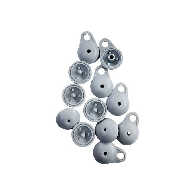 Arisol Bottoni Ferma Stuoia Set 6 Pezzi Grigio
